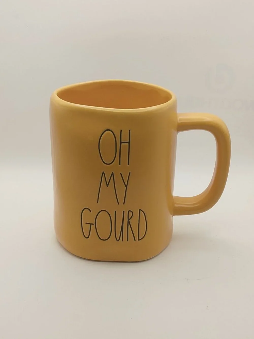 OH MY GOURD Rae Dunn Artisan Collection Yellow Ceramic Coffee Mug